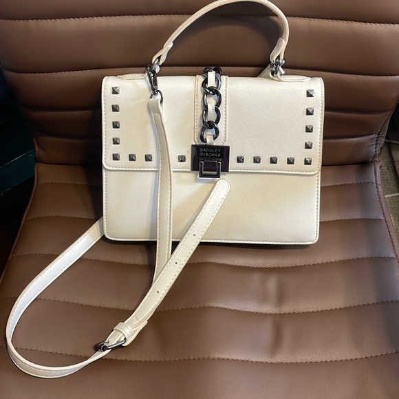 Badgley Mischka Handbags - Badgley Mischka white studded 2 way vegan leather purse $275 retail
